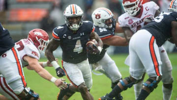 Running back Tank Bigsby (4). He takes on the South Carolina football team Saturday.