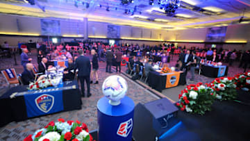 BALTIMORE, MD - JANUARY 16: Ballroom during the 2020 NWSL College Draft at the Baltimore Convention Center on January 16, 2020 in Baltimore, Maryland. (Photo by Jose Argueta/ISI Photos/Getty Images)