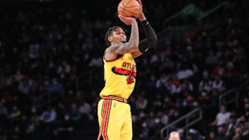 Dec 25, 2021; New York, New York, USA; Atlanta Hawks forward Cam Reddish (22) at Madison Square Garden. Mandatory Credit: Wendell Cruz-USA TODAY Sports