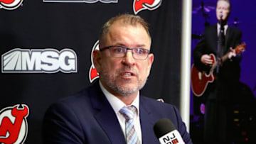 General manager Tom Fitzgerald of the New Jersey Devils. (Photo by Bruce Bennett/Getty Images)