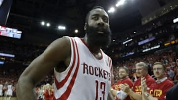 Guard James Harden and the Houston Rockets made their season debut against the rival Dallas Mavericks Tuesday.In the opening minute, James Harden went coast to coast and used his forearm to get an easy dunk. Mandatory Credit: Andrew Richardson-USA TODAY Sports