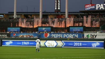 KANSAS CITY, MO - MAY 19: A wide view of the fountains at Kauffman Stadium during an MLB game between the New York Yankees and Kansas City Royals on May 19, 2018 at Kauffman Stadium in Kansas City, MO. The Yankees won 8-3. (Photo by Scott Winters/Icon Sportswire via Getty Images)