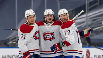 EDMONTON, AB - JANUARY 18: Alexander Romanov and Brett Kulak Montreal Canadiens (Photo by Codie McLachlan/Getty Images)
