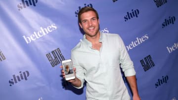 NEW YORK, NEW YORK - MARCH 12: Jordan Kimball displays the app 'ship' during the Betches Media Bachelor Finale Viewing Party Presented By Ship on March 12, 2019 at Slate New York in New York City. (Photo by Astrid Stawiarz/Getty Images for Betches & Ship)