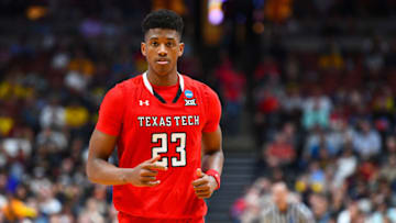 ANAHEIM, CA - MARCH 28: Texas Tech guard Jarrett Culver (23) looks on during the NCAA Division I Men's Championship Sweet Sixteen round basketball game between the Texas Tech Red Raiders and the Michigan Wolverines on March 28, 2019 at Honda Center in Anaheim, CA. (Photo by Brian Rothmuller/Icon Sportswire via Getty Images)