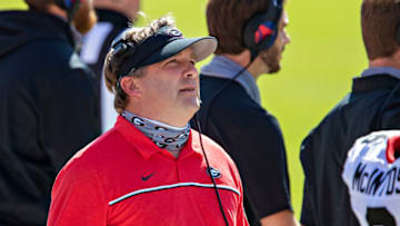 Head Coach Kirby Smart of the Georgia Bulldogs (Photo by Wesley Hitt/Getty Images)