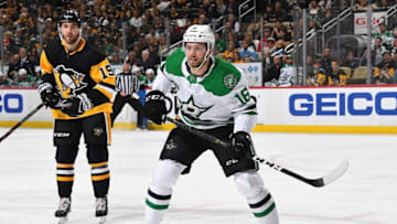 PITTSBURGH, PA - MARCH 11: Jason Dickinson #16 of the Dallas Stars skates against the Pittsburgh Penguins at PPG Paints Arena on March 11, 2018 in Pittsburgh, Pennsylvania. (Photo by Joe Sargent/NHLI via Getty Images) *** Local Caption ***