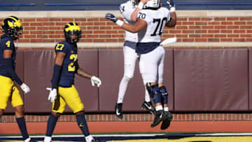 Juice Scruggs #70 of the Penn State Nittany Lions (Photo by Gregory Shamus/Getty Images)