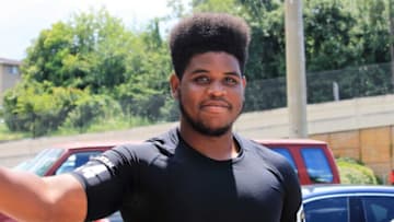 Four-star offensive tackle Issiah Walker at Florida State's Saturday Night Live recruiting event.Img 2041