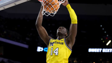 Moussa Diabate #14 of the Michigan Wolverines (Photo by Carmen Mandato/Getty Images)