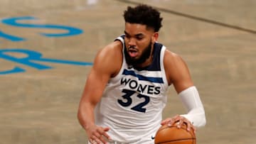 Karl-Anthony Towns of the Minnesota Timberwolves is part of the team's pre-camp workouts in Miami. (Photo by Jim McIsaac/Getty Images)