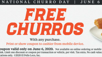 El Pollo Loco National Churros Day coupon. Image courtesy El Pollo Loco