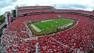 ATHENS, GA - OCTOBER 15: Sanford Stadium during the Georgia Bulldog football game between the Bulldogs and the Vanderbilt Commodores on October 15, 2016 in Athens, Georgia. (Photo by Scott Cunningham/Getty Images)