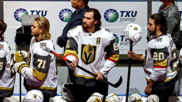 Mark Stone #61 of the Vegas Golden Knights. (Photo by Bruce Bennett/Getty Images)