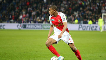 LYON, FRANCE - APRIL 1: Kylian Mbappe of Monaco during the French League Cup final (Coupe de la Ligue) between Paris Saint-Germain (PSG) and AS Monaco at Parc OL on April 1, 2017 in Lyon, France. (Photo by Jean Catuffe/Getty Images,)