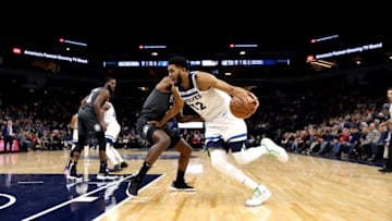 MINNEAPOLIS, MN - NOVEMBER 12: Karl-Anthony Towns #32 of the Minnesota Timberwolves. Copyright 2018 NBAE (Photo by Jordan Johnson/NBAE via Getty Images)
