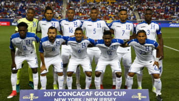 HARRISON, NJ - JULY 07: Costa Rica poses for a team photo before their CONCACAF Gold Cup match against Honduras at Red Bull Arena on July 7, 2017 in Harrison, New Jersey. (Photo by Jeff Zelevansky/Getty Images)