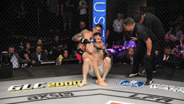 Middleweight Fight - Daniel Madrid (17-6) submitted Chris Harris (11-4) via rear-naked choke at 0:51 in round one (photo by Amy Kaplan/Legacy Fighting Alliance)