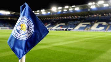 LEICESTER, ENGLAND - OCTOBER 24: Detailed view of the corner flag prior to the Carabao Cup Fourth Round match between Leicester City and Leeds United at The King Power Stadium on October 24, 2017 in Leicester, England. (Photo by Matthew Lewis/Getty Images)
