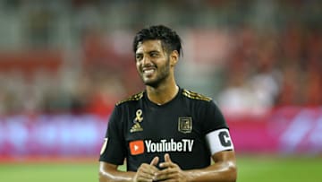 TORONTO, ON - SEPTEMBER 01: Los Angeles FC forward Carlos Vela (10) looks on against Toronto FC on September 01, 2018, at BMO Field in Toronto, ON, Canada. (Photo by Kevin Sousa/Icon Sportswire via Getty Images)
