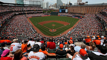 BALTIMORE, MD - MAY 30: A general view as the Boston Red Sox play the Baltimore Orioles at Oriole Park at Camden Yards on May 30, 2016 in Baltimore, Maryland. (Photo by Patrick Smith/Getty Images)