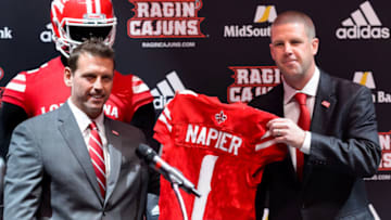 Billy Napier (right) is introduced as head coach. Mandatory Credit: Scott Clause/Montgomery Advertiser via USA TODAY NETWORK