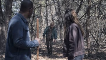 Lennie James as Morgan Jones, Alycia Debnam-Carey as Alicia Clark - Fear the Walking Dead _ Season 4, Episode 9 - Photo Credit: Ryan Green/AMC