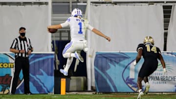 2021 NFL Draft prospect Zach Wilson. Mandatory Credit: Jasen Vinlove-USA TODAY Sports