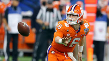 2021 NFL Draft prospect Trevor Lawrence #16 of the Clemson Tigers (Photo by Kevin C. Cox/Getty Images)