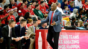 St. John's basketball head coach Mike Anderson talks to his bench during a game. (Photo by Steven Ryan/Getty Images)