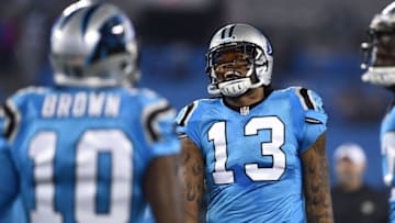 Nov 17, 2016; Charlotte, NC, USA; Carolina Panthers wide receiver Kelvin Benjamin (13) on the field before the game at Bank of America Stadium. Mandatory Credit: Bob Donnan-USA TODAY Sports