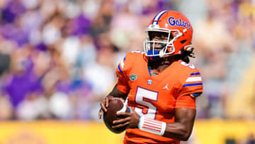 Emory Jones, Florida Gators. (Mandatory Credit: Stephen Lew-USA TODAY Sports)