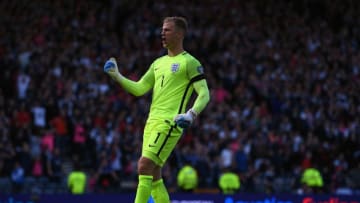 GLASGOW, SCOTLAND - JUNE 10: Joe Hart of England celebrates during the FIFA 2018 World Cup Qualifier between Scotland and England at Hampden Park National Stadium on June 10, 2017 in Glasgow, Scotland. (Photo by Shaun Botterill/Getty Images)