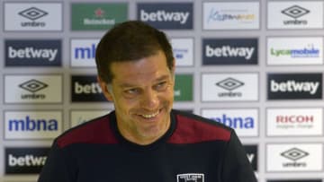 ROMFORD, ENGLAND - SEPTEMBER 29: Manager Slaven Bilic of West Ham United answers the questions of the assembled media during his Press Conference at Rush Green on September 29, 2016 in Romford, England. (Photo by Arfa Griffiths/West Ham United via Getty Images)