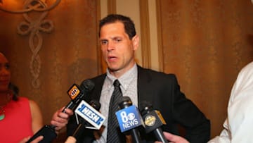 LAS VEGAS, NV - JUNE 23: Boston Bruins General Manager Don Sweeney meets with the media following the NHL general managers meetings at the Bellagio Las Vegas on June 23, 2015 in Las Vegas, Nevada. (Photo by Bruce Bennett/Getty Images)