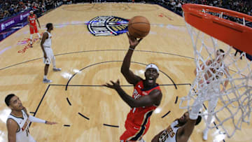 NEW ORLEANS, LOUISIANA - OCTOBER 31: Jrue Holiday #11 of the New Orleans Pelicans in action during a game against the Denver Nuggets at the Smoothie King Center on October 31, 2019 in New Orleans, Louisiana. NOTE TO USER: User expressly acknowledges and agrees that, by downloading and or using this Photograph, user is consenting to the terms and conditions of the Getty Images License Agreement. (Photo by Jonathan Bachman/Getty Images)