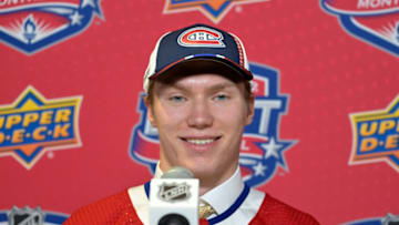 Jul 8, 2022; Montreal, Quebec, CANADA; Owen Beck of the Montreal Canadiens. Mandatory Credit: Eric Bolte-USA TODAY Sports