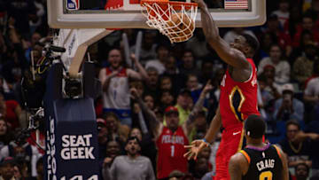 New Orleans Pelicans forward Zion Williamson (1) Credit: Stephen Lew-USA TODAY Sports