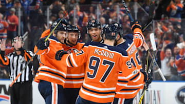 EDMONTON, AB - OCTOBER 26: Leon Draisaitl. (Photo by Andy Devlin/NHLI via Getty Images)