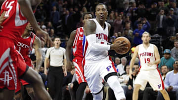 Nov 21, 2016; Auburn Hills, MI, USA; Detroit Pistons guard Kentavious Caldwell-Pope (5) drives to the basket against the Houston Rockets during the fourth quarter at The Palace of Auburn Hills. The Rockets won 99-96. Mandatory Credit: Raj Mehta-USA TODAY Sports