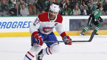 DALLAS, TX - NOVEMBER 21: Max Pacioretty #67 of the Montreal Canadiens skates against the Dallas Stars at the American Airlines Center on November 21, 2017 in Dallas, Texas. (Photo by Glenn James/NHLI via Getty Images)