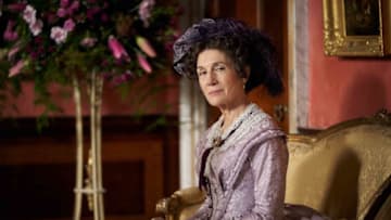 Photo: Harriet Walter as Lady Brockenhurst in Belgravia.. Image Courtesy Carnival film & television limited