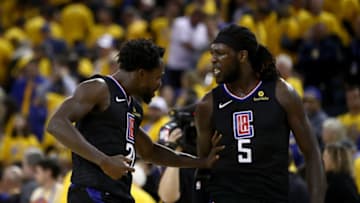 LA Clippers Montrezl Harrell and Patrick Beverley (Photo by Ezra Shaw/Getty Images)