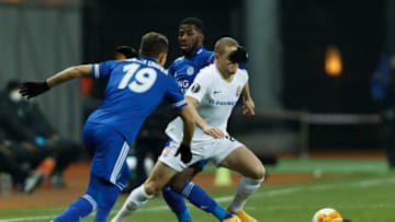 Kelechi Iheanacho, Cengiz Under of Leicester City (Photo by Stanislav Vedmid/DeFodi Images via Getty Images)