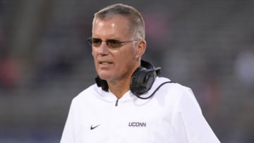 EAST HARTFORD, CT - SEPTEMBER 29: UConn Huskies head coach Randy Edsall during the game as the Cincinnati Bearcats take on the UConn Huskies on September 29, 2018 at Rentschler Field in East Hartford, CT. (Photo by Williams Paul/Icon Sportswire via Getty Images)