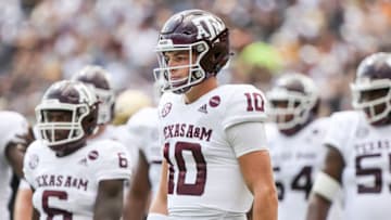 Zach Calzada, Texas A&M Football (Photo by Michael Ciaglo/Getty Images)