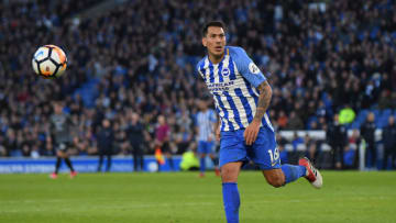 BRIGHTON, ENGLAND - FEBRUARY 17: Leonardo Ulloa of Brighton