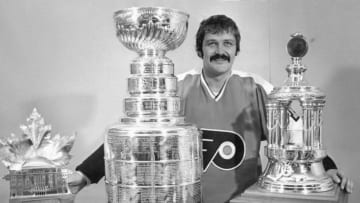 2004 Season: Player Bernie Parent of the Philadelphia Flyers And Player Bernie Parent. (Photo by Bruce Bennett Studios/Getty Images)