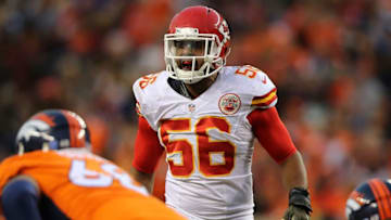 Linebacker Derrick Johnson #56 of the Kansas City Chiefs (Photo by Doug Pensinger/Getty Images)