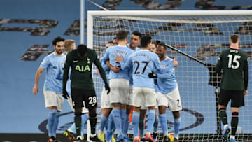 Manchester City celebrates (Photo by Rui Vieira - Pool/Getty Images)